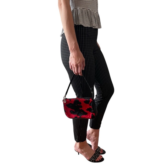 NWOT HUE Black & White Checked Stretch Crop Ankle Zip Legging Trouser Pant XS/S - Picture 8 of 15